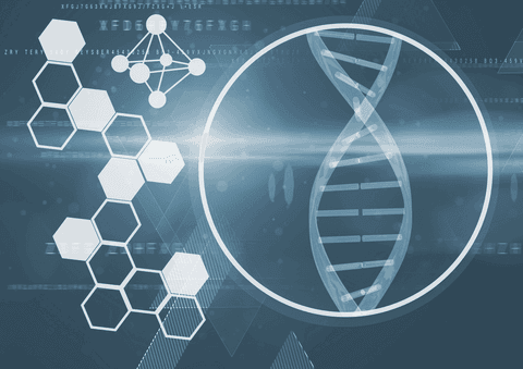 transparent dna helix with molecular structure abstract design - Download Free Stock Videos Pikwizard.com