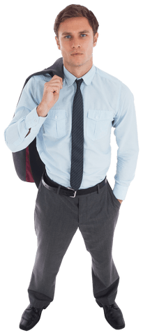 transparent male business professional standing with jacket - Download Free Stock Videos Pikwizard.com