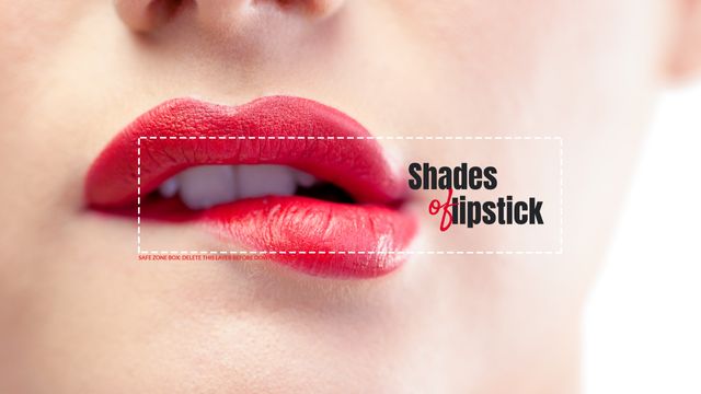 Close-up of Red Lips in Trendy Lipstick Shades, Stunning Makeup Look - Download Free Stock Templates Pikwizard.com