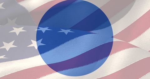 American Flag with Overlapping Red, White and Blue Circles - Download Free Stock Images Pikwizard.com