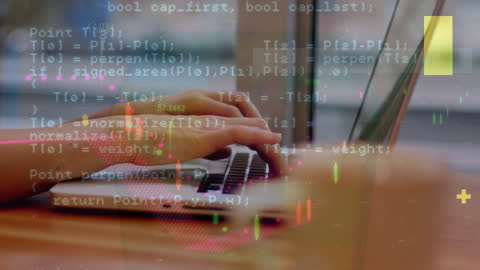 Data Processing Animation with Laptop Interaction