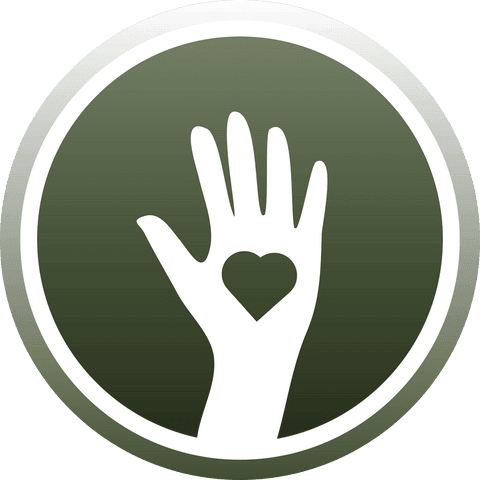 Green Badge with Heart Hand Design on Transparent Background - Download Free Stock Videos Pikwizard.com