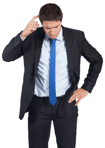confused businessman scratching head transparent background - Download Free Stock Videos Pikwizard.com