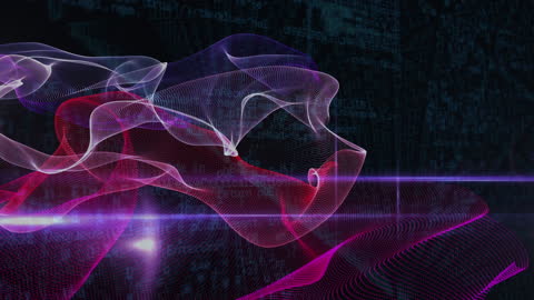 Abstract Digital Waves and Data Streaming