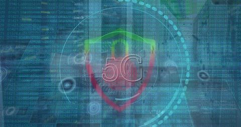 5G Technology and Data Security in Digital Interface Concept