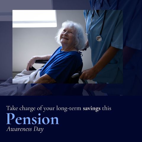 senior woman and healthcare worker highlighting pension awareness - Download Free Stock Templates Pikwizard.com
