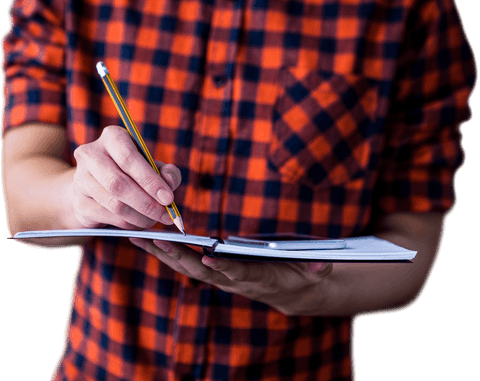 midsection male writing notebook with transparent border - Download Free Stock Videos Pikwizard.com