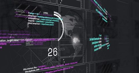 Abstract Digital Interface with Data Processing Accents - Download Free Stock Images Pikwizard.com