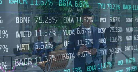 Business Professionals Analyzing Real-Time Financial Data