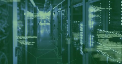 Data Processing in High-Tech Server Room Environment - Download Free Stock Images Pikwizard.com