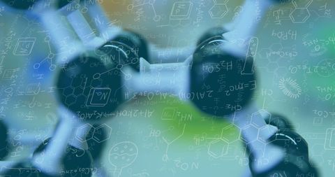 Scientific visualization with mathematical equations overlay