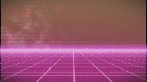 Retro Futuristic Grid with Abstract Envelope Animation