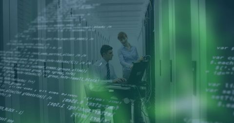 Data Analysts Managing Server Room Technology - Download Free Stock Images Pikwizard.com