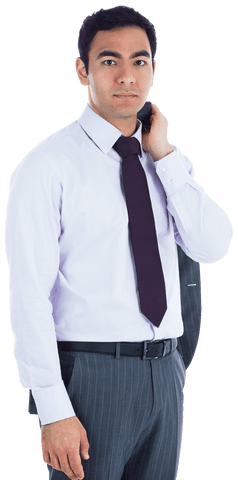 Confident Asian Businessman on Transparent Background for Professional Projects