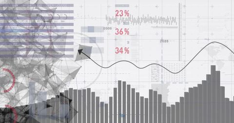 Abstract Data Processing and Analysis on White Background - Download Free Stock Images Pikwizard.com