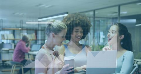 Diverse Business Colleagues Analyzing Digital Financial Data in Office