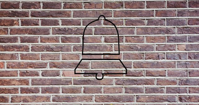 Glowing Neon Bell Icon on Brick Wall Background - Download Free Stock Images Pikwizard.com