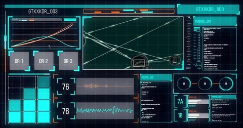 digital interface display with data processing dashboard - Download Free Stock Images Pikwizard.com
