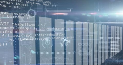 Digital Data Flow and Interface Concepts in Server Room - Download Free Stock Images Pikwizard.com