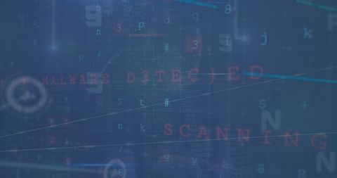 Digital Interface with Malware and Data Scanning Elements - Download Free Stock Images Pikwizard.com