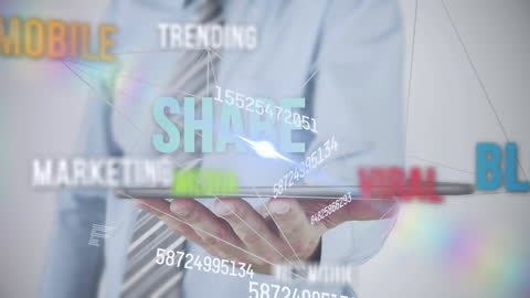 Digital Marketing Trends Data Virtual Touch Interface