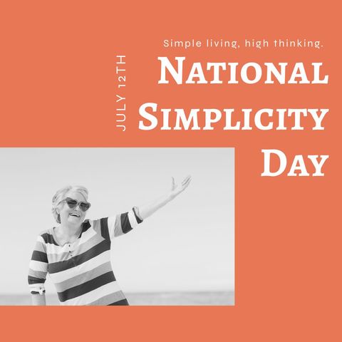 celebrating national simplicity day with joyful senior at beach - Download Free Stock Templates Pikwizard.com