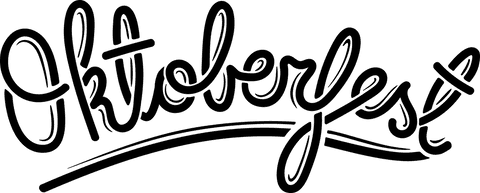 Oktoberfest decorative text on transparent background