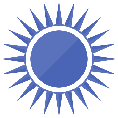 blue sun shape illustration on transparent background - Download Free Stock Videos Pikwizard.com
