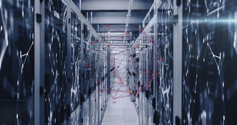 Advanced Data Center with Dynamic Network Visualization - Download Free Stock Images Pikwizard.com