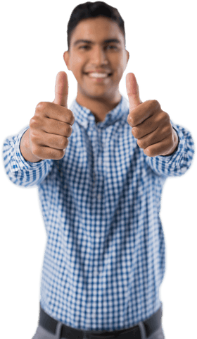 Cheerful Man Giving Transparent Thumbs Up Close-Up - Download Free Stock Videos Pikwizard.com