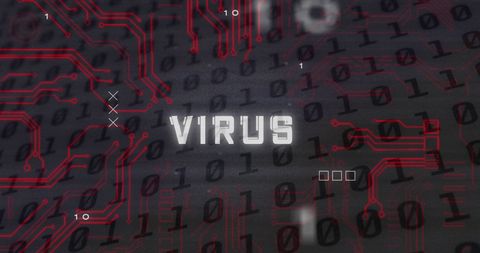 Digital Virus Concept with Microprocessor and Binary Code - Download Free Stock Images Pikwizard.com