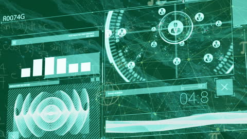Financial Data Processing Over Global Network Animation