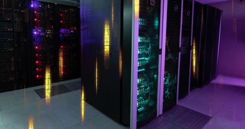 Advanced Data Center Servers with Digital Effects for Tech Infrastructure