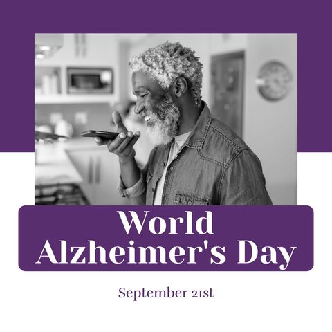 World Alzheimer's Day Tribute Featuring Joyful Communication - Download Free Stock Templates Pikwizard.com