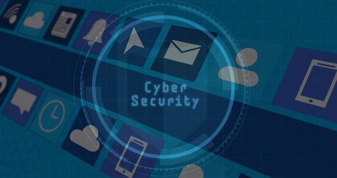 Futuristic Cyber Security Interface with Tech Icons and Patterns - Download Free Stock Images Pikwizard.com
