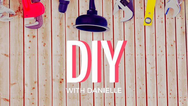 This vibrant composition featuring 'DIY with Danielle' text surrounded by various tools on a wooden background is perfect for DIY and home improvement themed content. Suitable for blogs, tutorials, and promotional materials related to hands-on home projects, renovations, or crafts. Ideal for featuring in social media posts, website banners, or advertising for hardware stores and supply shops.