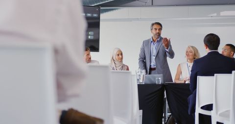 Business Leader Speaking at Conference