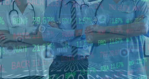 Diverse Doctors with Financial Data Overlay