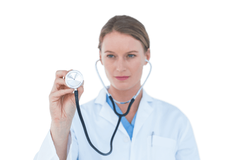 confident female doctor with stethoscope transparent background - Download Free Stock Videos Pikwizard.com