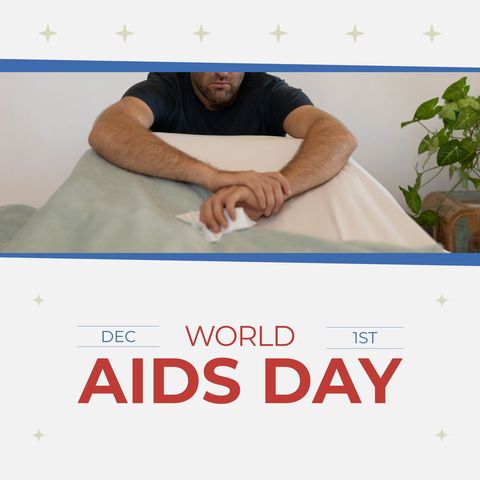 world aids day awareness with somber expression theme - Download Free Stock Templates Pikwizard.com