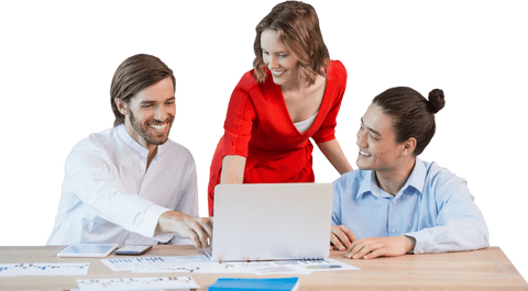 transparent smiling business team discussing ideas at desk - Download Free Stock Videos Pikwizard.com