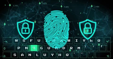 Digital Security Concept with Biometrics and Data Protection - Download Free Stock Images Pikwizard.com