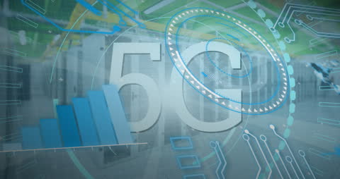 Futuristic 5G Network Concept Background