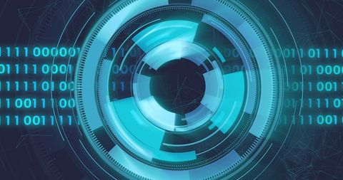 Futuristic Digital Interface with Binary Geometry - Download Free Stock Images Pikwizard.com