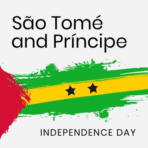 São Tomé and Príncipe Independence Day Celebration with National Flag - Download Free Stock Templates Pikwizard.com