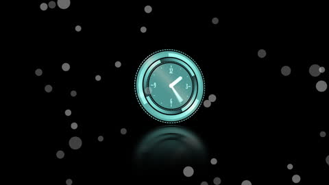 Abstract Neon Clock Animation Design