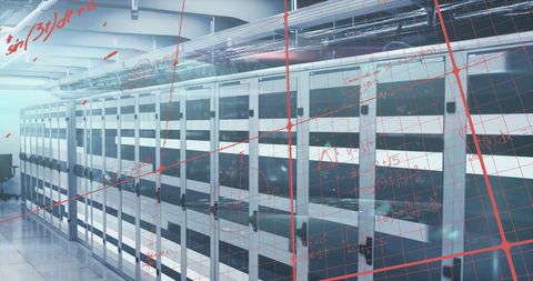 Data Processing and Calculations in Modern Server Room - Download Free Stock Images Pikwizard.com