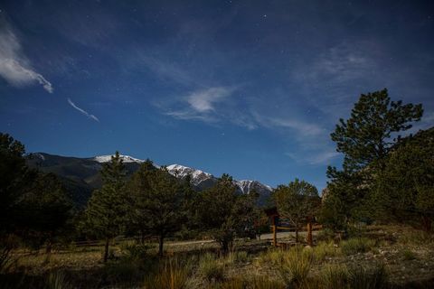 Tranquil Mountain Night with Starry Sky and Forest Trees