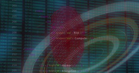 Digital Fingerprint with Scanning and Encryption Data Overlay - Download Free Stock Images Pikwizard.com