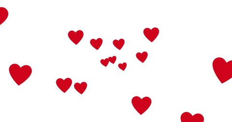 Floating Red Hearts on White Background Resembling Love and Celebration - Download Free Stock Images Pikwizard.com